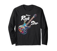 Future Rock Star, Guitar Band, Funny Rock, Girls Boys Kids Long Sleeve T-Shirt
