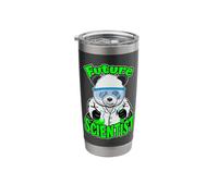 Future Scientist Cute Panda Bear STEM Science Geek Stainless Steel Insulated Tumbler