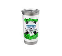 Future Scientist Cute Panda Bear STEM Science Geek Stainless Steel Insulated Tumbler
