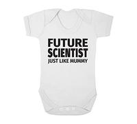 Future Scientist Just Like Mummy Cute Boys and Girls Baby Vest Bodysuit (3-6 Months, White)
