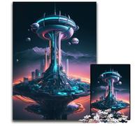 Future Seattle- In Space Jigsaw Puzzles for Adults, 1000 Piece Puzzles for Adults Challenging Brain Teaser for Teenagers, Family Fun Interactive Game 26X38CM/10.23x14.96inch