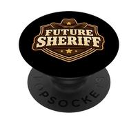 Future Sheriff Boys Kids Child Law Enforcement Deputy PopSockets Adhesive PopGrip