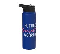Future Social Worker Social Work Caregiver Stainless Steel Insulated Water Bottle