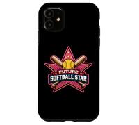 Future Softball Star Kids Player Lover Child Girl Team Case for iPhone 11