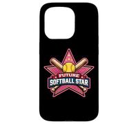 Future Softball Star Kids Player Lover Child Girl Team Case for iPhone 15 Pro
