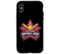 Future Softball Star Kids Player Lover Child Girl Team Case for iPhone X/XS