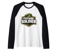 Future Soldier Military Armed Forces Boy Girl Child Kids Raglan Baseball Tee