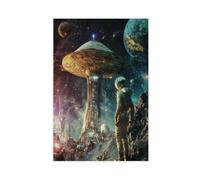 Future Space Colonisation Astronaut Science Fiction Art Canvas Poster Wall Art Decor Print Picture Paintings for Living Room Bedroom Decoration 20x30inch(50x75cm)