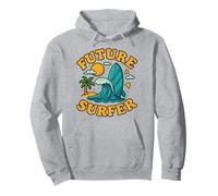 Future Surfer Ocean Surfing Waves Vibes for Kids Pullover Hoodie