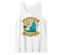Future Surfer Ocean Surfing Waves Vibes for Kids Tank Top