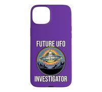 Future UFO Investigator Believe In Aliens and Flying Saucers Case for iPhone 15 Plus
