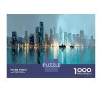 Future Urban Landscape Puzzles 1000 Piece for Adults Kids Jigsaw Puzzles Art Impossible Puzzle Educational Game Home Decoration 38x26cm/1000pcs