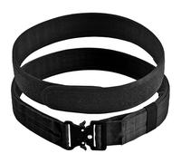 Future Ventures Tactical Duty Belt with Quick Release Metal Buckle, Adjustable Heavy Duty Nylon Utility Belt for Security, Police, Military, Work or Outdoor Use (Black, Small)