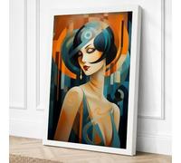 Future Vision Geometric Canvas Wall Art Print 18x12 Inch (46 x 30 cm)