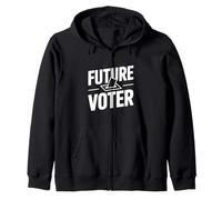 Future Voter Enthusiast Empowering Youth Voting Zip Hoodie