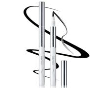 FUTURE Waterproof Black Liquid Eyeliner Pen With Fine Tip For Precision & Defined Lines - Smudge-Proof, Long-Lasting Formula In Sleek Silver & White Design For Dramatic & Everyday Eye Looks