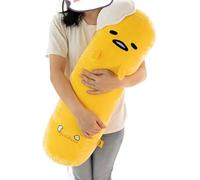 futurecos Cute Yellow Long Egg Plush Toy Round Pillow The Lazy Egg Stuffed Doll Toys Decorative Throw Pillows Bed Decor Gift for Girls Boys 68CM