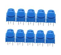 FUTUREORYY 10 Pcs Adjustable Trimmer Potentiometers with Knob Cap Pin Breadboard Resistors for Electronic Prototyping and Easy to Install