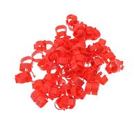 FUTUREORYY 100 Pcs Poultry Leg Bands Clip-on Identification Rings Reusable Plastic Foot Ankle Rings for Chicken Duck Goose Farming and Bird Keeping