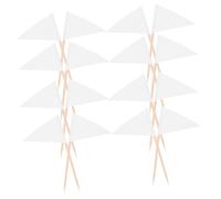FUTUREORYY 100pcs Food Grade Blank Toothpick Flags Mini Triangle Cake Topper Flags for Appetizers Cheese Fruit Desserts Party Decorations Safe Non Toxic Food Markers