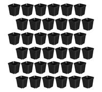 FUTUREORYY 100pcs Square Plastic Nursery Pots Reusable Indoor Planter Containers with Drainage for Succulents Cactus Vegetable Seedlings Gardening and Germination