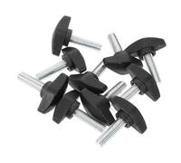 FUTUREORYY 10pcs Black Mic Stand Screws for Microphone Clamp, Made of Sturdy Carbon Steel and Pp, Easy to Install and Remove with Stable Design for Secure Mic Stand Boom Attachment