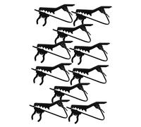 FUTUREORYY 10Pcs Black Plastic Lavalier Microphone Clips Compact Lightweight Mic Holder for Microphones Portable Fixing Clip for Ktv Stage Performances and Recording Use