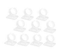FUTUREORYY 10pcs Desktop Mic Holder Clips with Adjustable Wall Stand, Plastic Square Design, Reliable Stability and Universal Fit for Handheld Mic in Home Office and Recording Studios