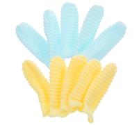 FUTUREORYY 10pcs Dog Finger Toothbrush Kit for Large Breeds, Plaque Remover Finger Brush for Dogs and Cats, Yellow and Sky Blue, Pet Oral Care Tool for Teeth Cleaning