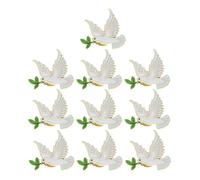 FUTUREORYY 10pcs Elegant Dove Brooch Pin Made of Zinc Alloy Featuring a Classic White Dove Design, Lightweight and Fade Resistant for Casual Gatherings and Everyday Wear