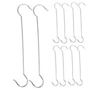 FUTUREORYY 10Pcs Heavy Duty Stainless Steel S Hooks for Outdoor Plants Bird Feeders Hanging Baskets and Decorations Durable Garden Storage Hooks Resistant to Wind and Rain