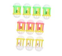 FUTUREORYY 10pcs Interactive Cat Toys Wear-resistant Plastic Bell Teasers Kitten Play Accessories Suitable for Indoor Cats and Kittens Random Color