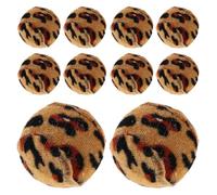 FUTUREORYY 10pcs Leopard Print Cat Ball for Kittens - Interactive Pet Throw and Chase Spherical Exercise Balls for Kitten Entertainment and Active Play