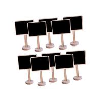 FUTUREORYY 10PCS Mini Wooden Chalkboard Signs with Stand for Wedding Party Table Numbers and Message Display Lightweight Mini Blackboard Place Holders for Christmas Garden Crafts and Home