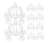 FUTUREORYY 10pcs Pumpkin Cart Candy Boxes Wedding Candy Holder Carriage Centerpieces for Tables Metal Carriage Shaped Treat Containers