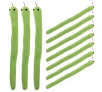 FUTUREORYY 10pcs Realistic Snake Cat for Indoor Play Corduroy Interactive Chewing Pet for Kittens with Lifelike Simulation and Squeaky Features Dental Health and Mental Engagement