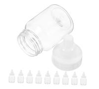 FUTUREORYY 10pcs Shower Treat Boxes Mini Plastic Milk Bottle Candy Boxes with White Detachable Lids for Birthday Party Favors and Bottle Decorations