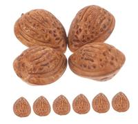 FUTUREORYY 10pcs Small Fake Almonds Plastic Model Display for Photography and Collection, Brown Colour, Safe to Handle, Easy to Store, Wedding and Party Photo Props