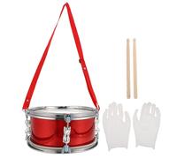 FUTUREORYY 11-Inch Red Flashing Snare Drum Music for Preschool Percussion Instrument Educational Snare Drum with Stainless Steel Drumhead