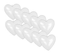 FUTUREORYY 12pcs Clear Heart Shaped Refillable Plastic Boxes for Christmas Tree Decorations Transparent Hanging Pendant Balls Shatterproof Bulk Gift Containers for DIY Craft and Party Favors
