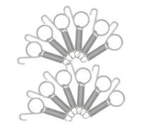 FUTUREORYY 12Pcs Multi Function Spring Hooks for Rabbit Cage Door Durable Pet Cage Latches with Stable Structure Suitable for Chicken Hamster Pigeon to Prevent Escaping and Ensure Safety