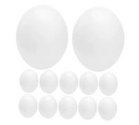 FUTUREORYY 12Pcs Realistic Simulation Bird Eggs for Hatching and Breeding Impact-resistant Plastic Fake Eggs Natural Nesting Props for Parrots Pigeons Finches Safe and Portable Hatching