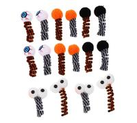 FUTUREORYY 16pcs Halloween Cat Spring Plush Eyeball Spiral Springs Soft Interactive Chewing Kitten Indoor Hunting Play for Cats