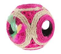 FUTUREORYY 1pc Cat Chew Toy Sisal Material Molar for Kittens Interactive Plaything to Encourage Exercise and Natural Hunting Instincts Six-hole Design