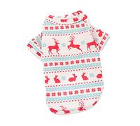 FUTUREORYY 1pc Christmas Pet Garment Lovely Elk Pattern Dog Apparel for Puppies Breathable Comfortable Costume for Xmas Parties for Festive Celebrations