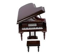 FUTUREORYY 1Pc Miniature Grand Piano Music Box Creative Desktop Ornament for Home Office Compact Decorative Music Box Unique Friends Family Design