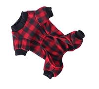 FUTUREORYY 1pc Warm Pet Pajamas for Dogs Cats Chic Lattice Design Soft Breathable for Cozy Special Occasions Lightweight Stylish Pet Apparel