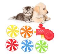 FUTUREORYY 1set Dog Interactive Flying Saucer Toy Creative Chase Sports Toy for Fun Engaging Training Tool to Intelligence and Obedience for Pets Red