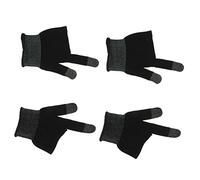 FUTUREORYY 2 Pair Breathable Touch Screen Gaming Gloves for Mobile Phones Carbon Fiber Heated Two Finger Design Sweat Resistant Thin Fit for Enhanced Sensitivity Black Grey