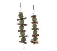 FUTUREORYY 2 Pcs Apple Wood Pet Molar Natural Chewing Plaything for Rabbits Hamsters Guinea Pigs Small Animals Healthy Teeth Care Accessories